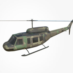3D military helicopter, military helicopter 3d model, Bell UH-1 Iroquois helicopter,