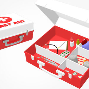 first aid box, first aid box 3d model, 3d first aid box, 3d emergency box,