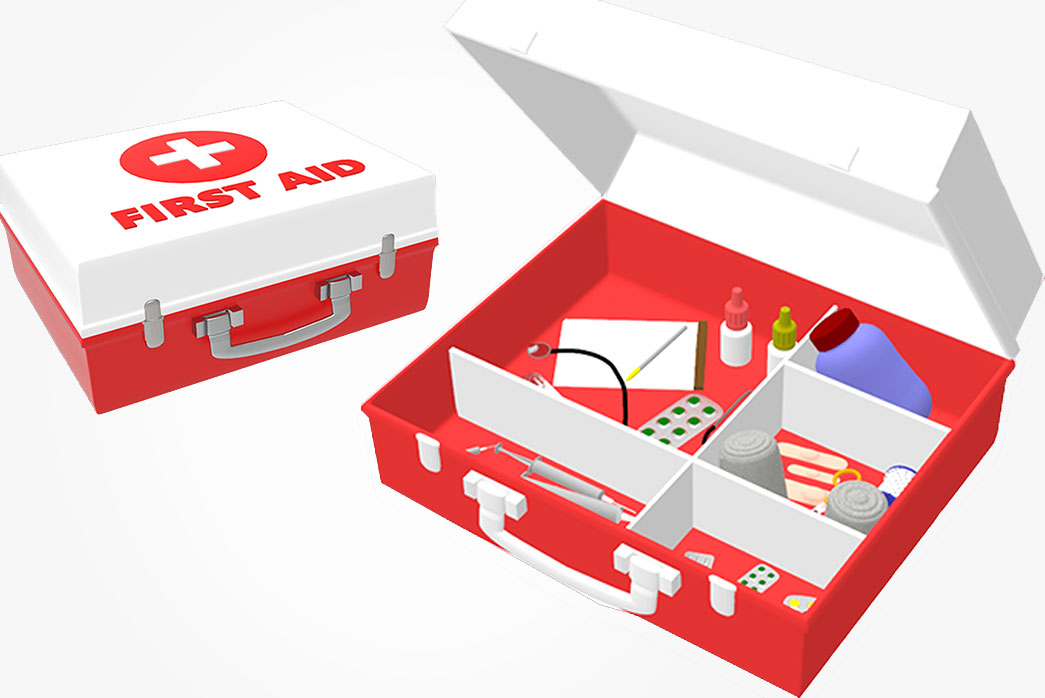 first aid box, first aid box 3d model, 3d first aid box, 3d emergency box,