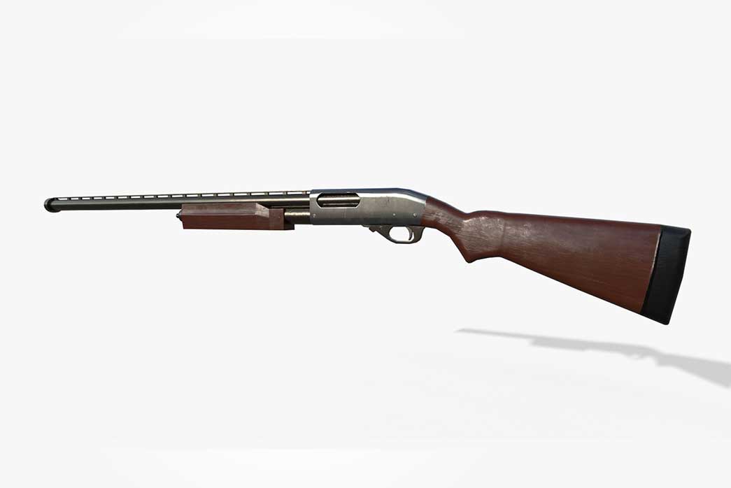 shotgun 3d model, remington 870 shotgun, 3d model shotgun,