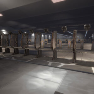 3d shooting range interior, 3d shooting range, shooting range interior 3d, FPS shooting range 3d environment,