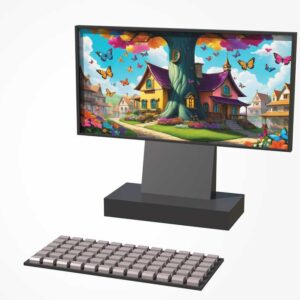 3d keyboard and monitor, 3d keyboard, 3d monitor, 3d computer accessories,
