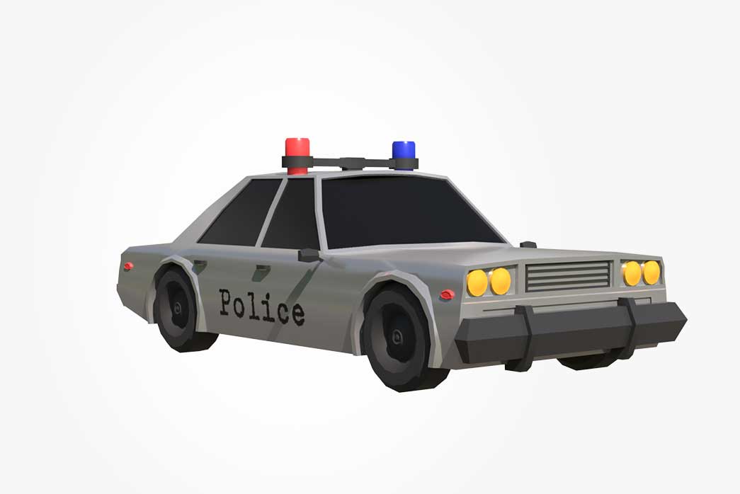 police car 3d model, 3d model police car, 3d vehicle, 3d cartoon vehicle,