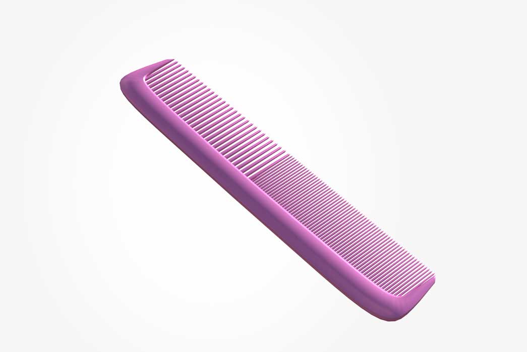 3d comb, comb 3d model, low poly comb, 3d model of comb,