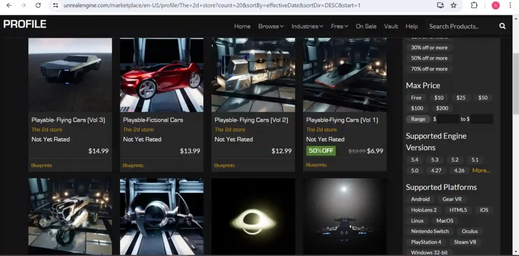 unreal engine marketplace