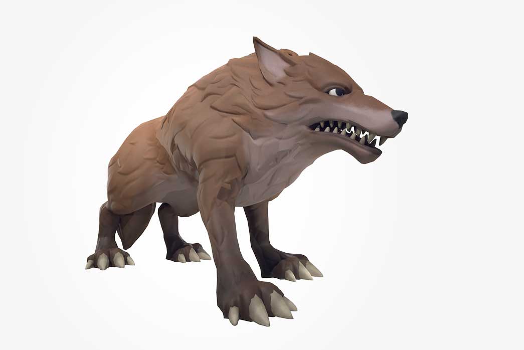 stylized wolf 3d model, stylized wild wolf 3d model, 3d wolf character, 3d wolf,