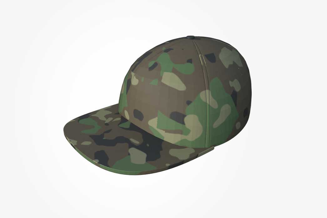 cap 3d model, camouflage cap,