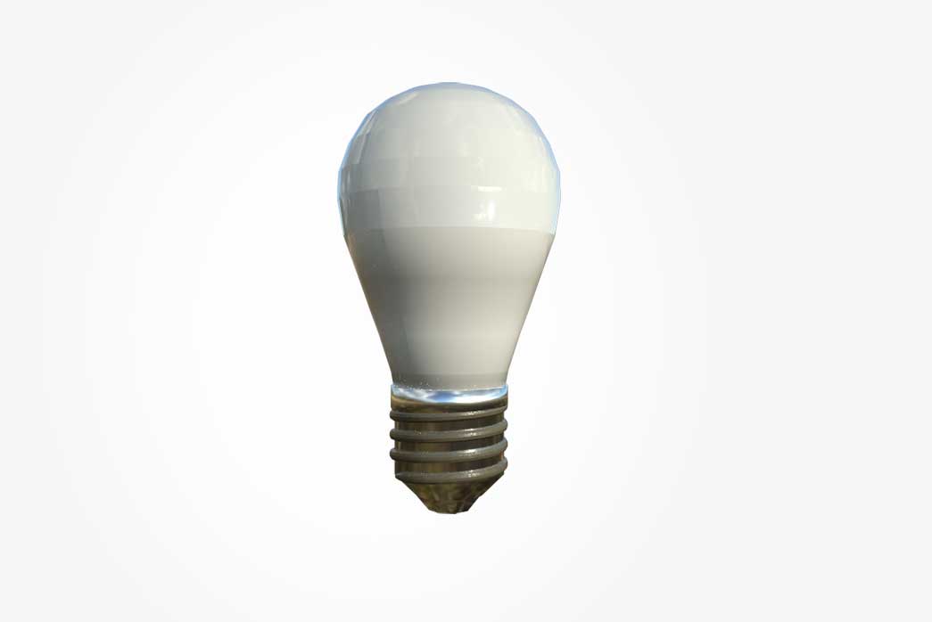 low poly bulb 3d model,