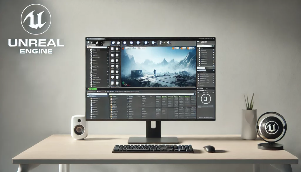 unreal engine software open on a computer scree