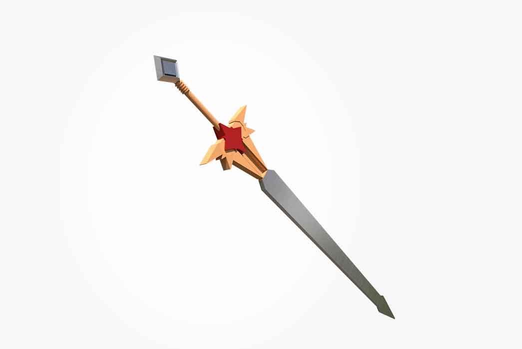 low poly sword